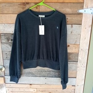 New Women's Universal Thread Gray Cropped Pullover  Sweater